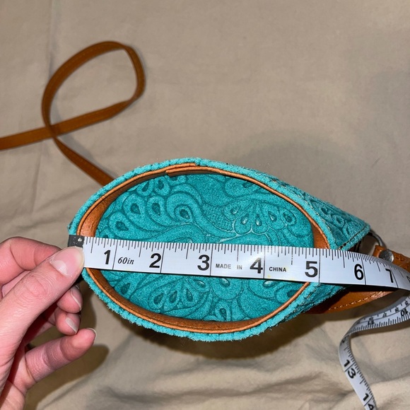 Urban Outfitters turquoise leather suede satchel - Picture 7 of 15